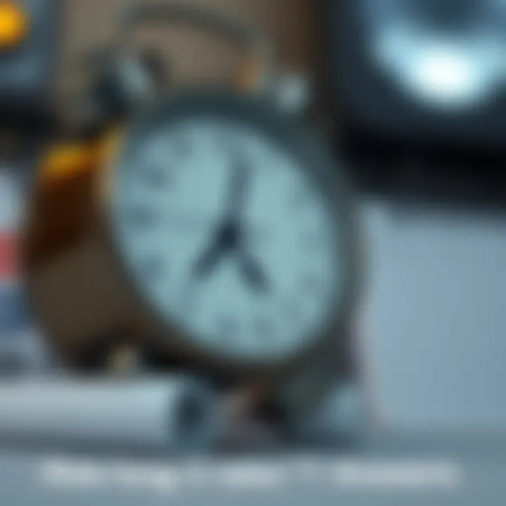 A clock next to a calendar showing passing time