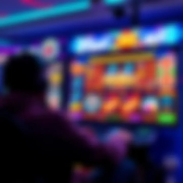 A player enjoying 100 free spins on Cloudbet with colorful graphics and slot games displayed on a screen