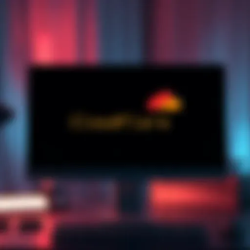 A computer screen displaying a Cloudflare error message with a frustrated person in the background