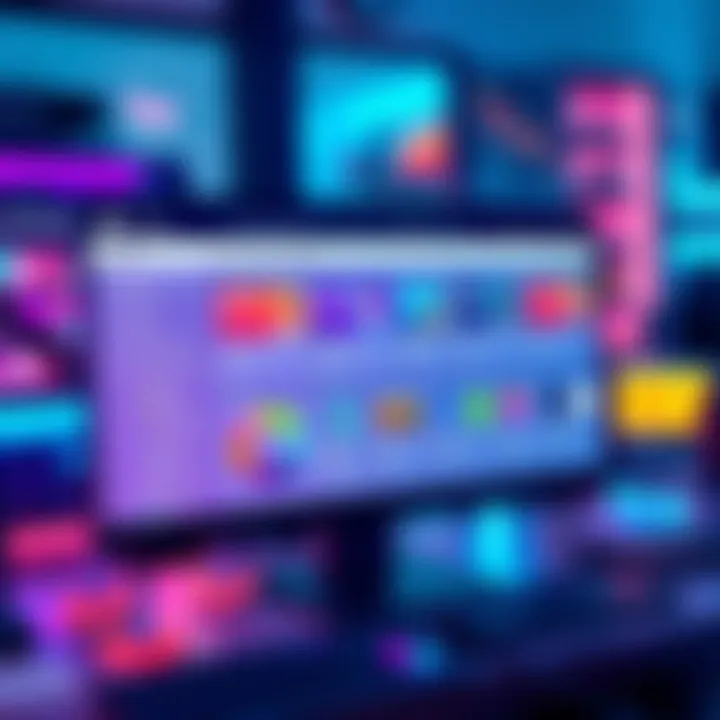 A visual representation of a computer screen displaying a content management system dashboard with organized content sections and links.