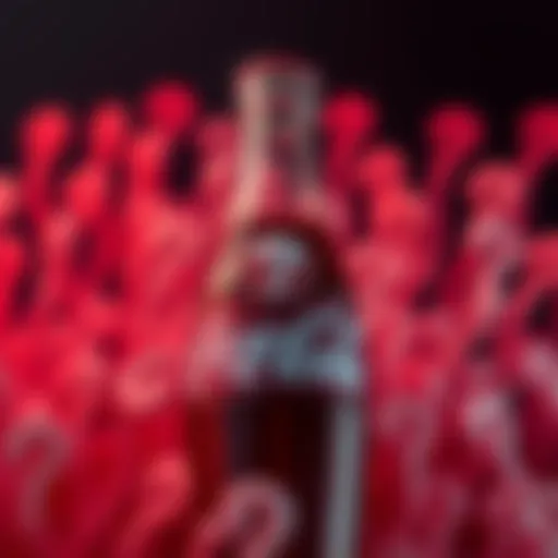 Close-up of a Coca-Cola bottle surrounded by question marks, representing the debate about its taste change.