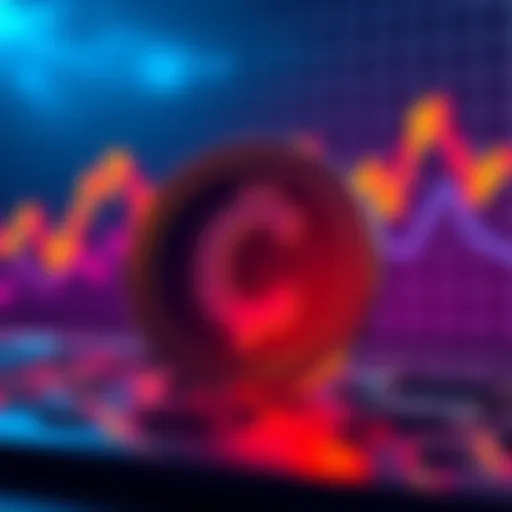 Open USD logo with Coinbase branding, symbolizing the new stablecoin competing with USDC, with a graph showing Circle's valuation drop in the background.