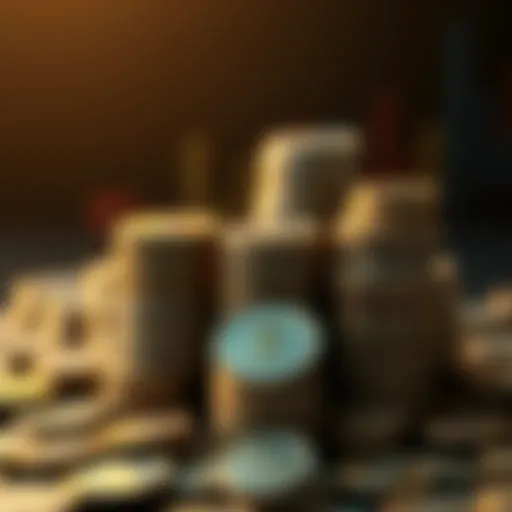 Various coins stacked with dollar signs, symbolizing wealth accumulation for the rich