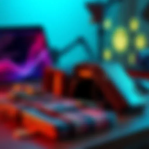 A collection of labeled cold storage wallets arranged neatly on a desk, with a laptop and security symbols in the background.