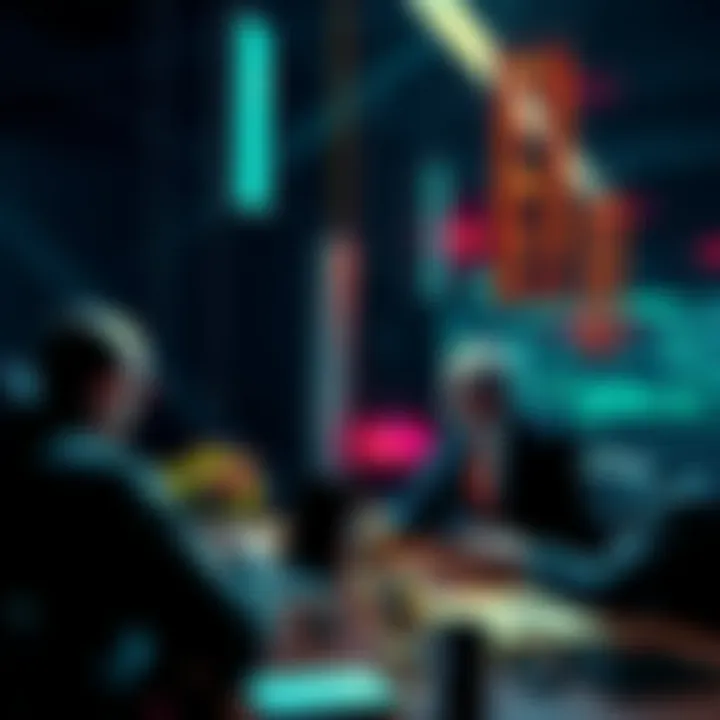 A meeting between cypherpunks and institutional representatives discussing privacy tools and decentralized finance.