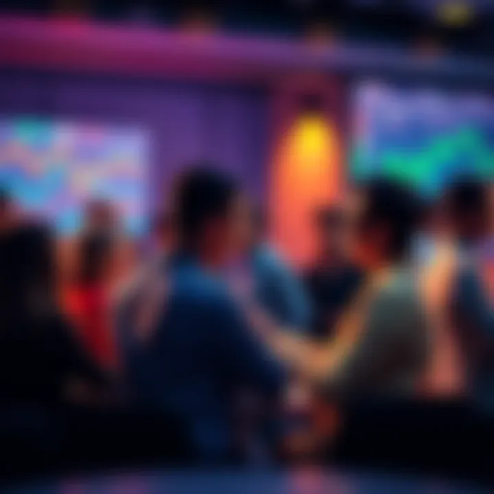 Participants engaging in a lively discussion about trading strategies and ideas