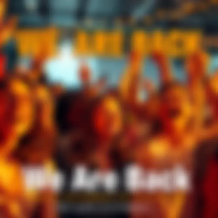 Community Celebration A group of people celebrating together with smiles and cheers, symbolizing renewed energy and optimism.