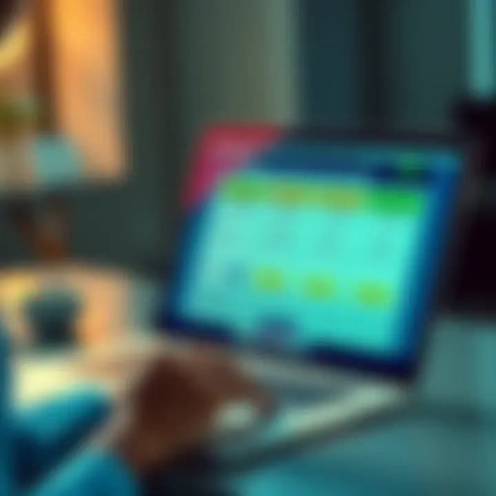 A person using a laptop to compare different rate offers from various companies on a screen, with multiple tabs side by side showing different prices.