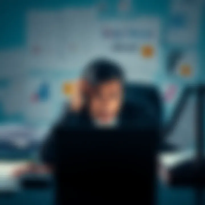 A person looks frustrated while trying to buy Bitcoin on a laptop, surrounded by paperwork and security checks.