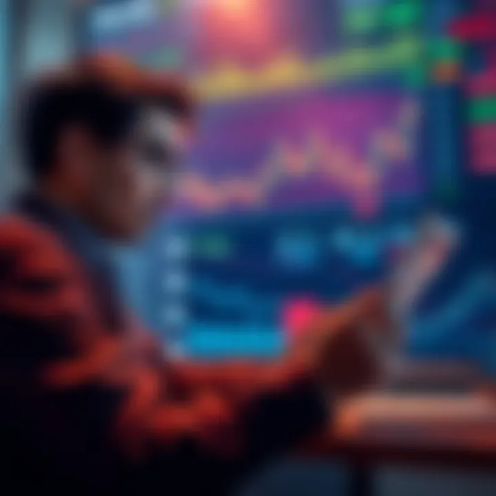 Concerned investor looking at financial charts A worried person reviewing financial charts and news related to investment losses after the January 6th incident