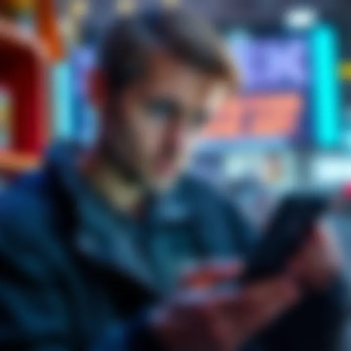 A person looking worried while checking their phone for unexpected payment notifications