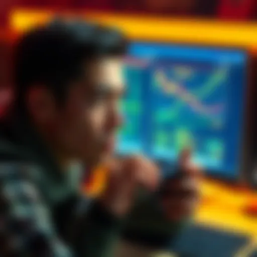 A worried individual looking at a Trezor wallet with a computer in the background, highlighting concerns about the TROPIC01 chip vulnerability.