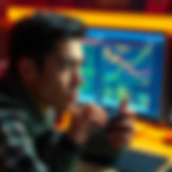 A worried individual looking at a Trezor wallet with a computer in the background, highlighting concerns about the TROPIC01 chip vulnerability.