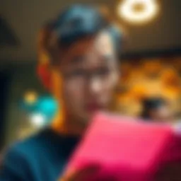 A person looks puzzled while reading survey questions, highlighting vocabulary challenges