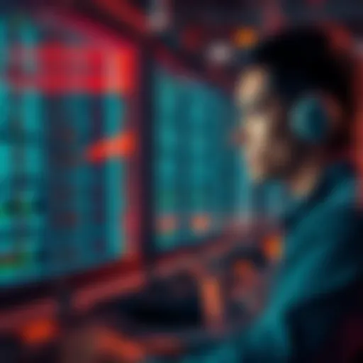 A person looking at a computer screen showing a long list of transactions, looking puzzled.