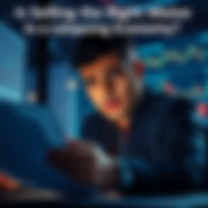 Individual looking worried while analyzing financial charts and documents, symbolizing uncertainty in selling assets during economic challenges