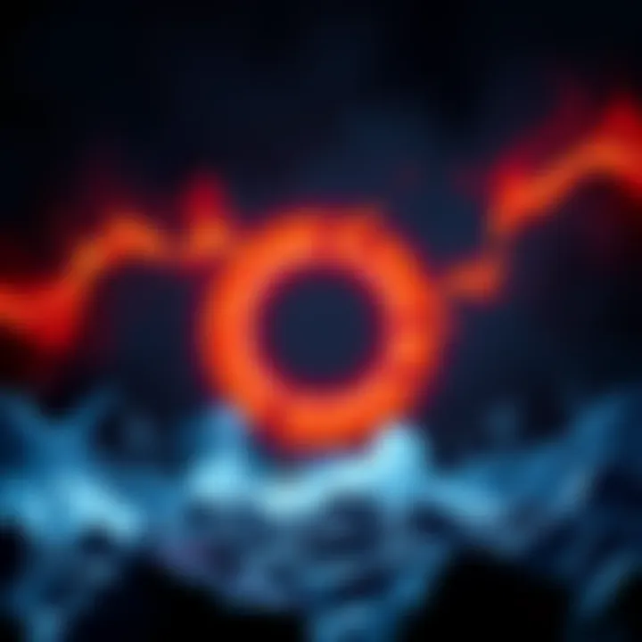 A graphic showing a broken logo of the Cosmos project, symbolizing its end and the disappointment of investors.