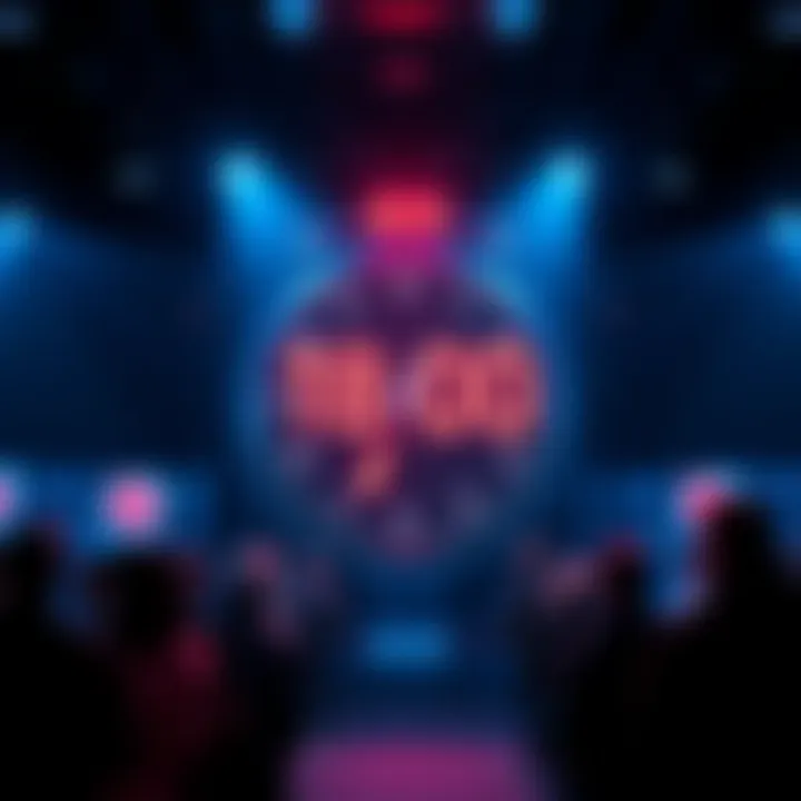 A countdown clock displaying time left until the next ab conversion event, surrounded by people discussing it.