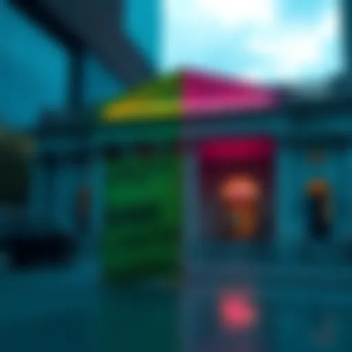 A digital representation of Creepto's transformation from an anti-bank symbol to a banking entity, showing a transition from a protest sign to a bank building.