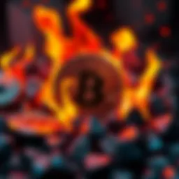 A visual representation of CRO coins burning, symbolizing reduced supply as alt season approaches.