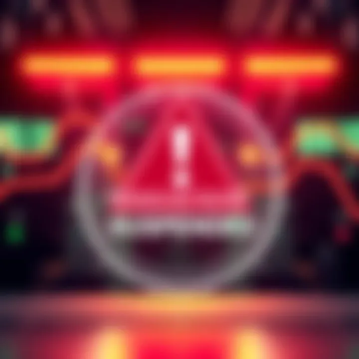 A graphic showing a warning symbol with the text 'Cronos Network Suspended' and a background representing a financial loss