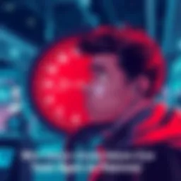 A person looking frustrated while staring at a digital clock showing long wait times for a cross-chain swap transaction