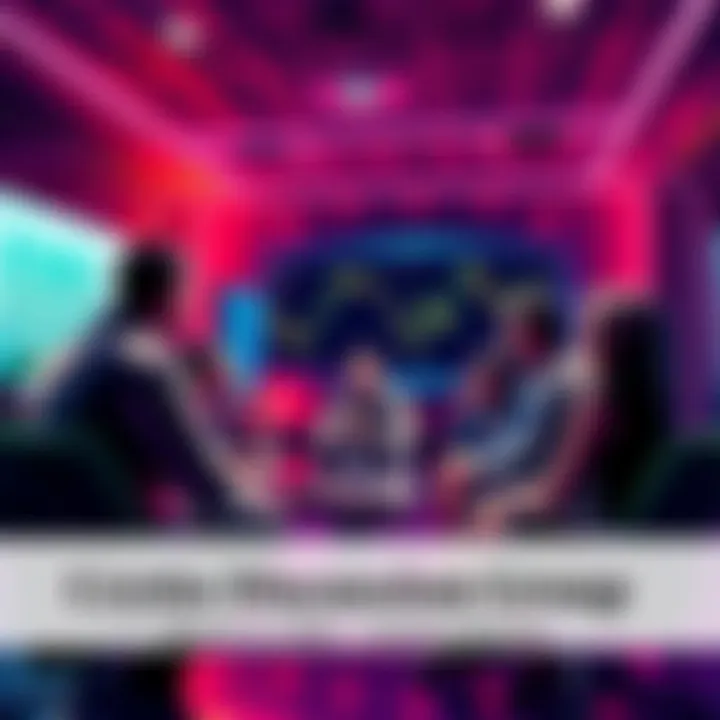 A group of people discussing cryptocurrency in a virtual chat room, sharing tips and advice on safe trading practices.