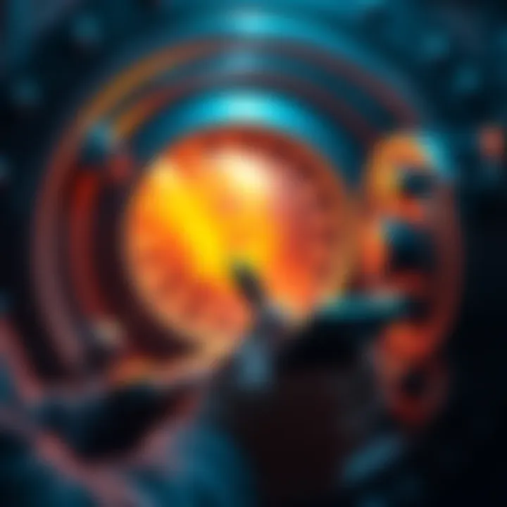 A person securing their cryptocurrency vault by writing down recovery phrases and checking wallet balances on a device