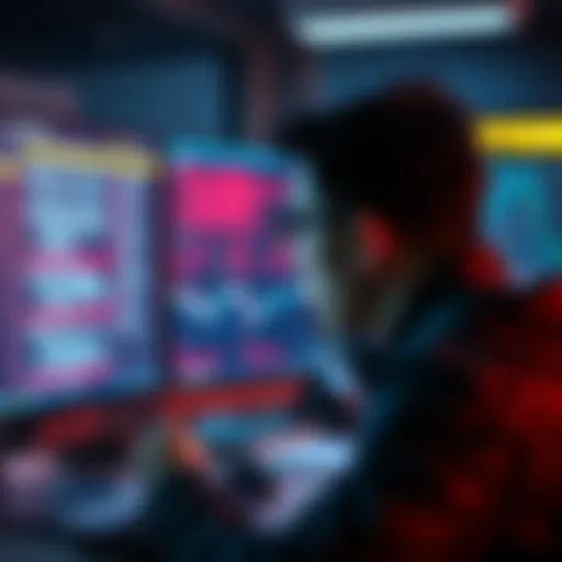 A person looking at a computer screen displaying cryptocurrency transactions and address information