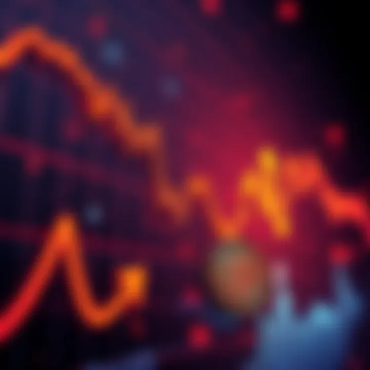 Graph showing the current crypto bear market trends with arrows indicating market movement and sentiment changes.