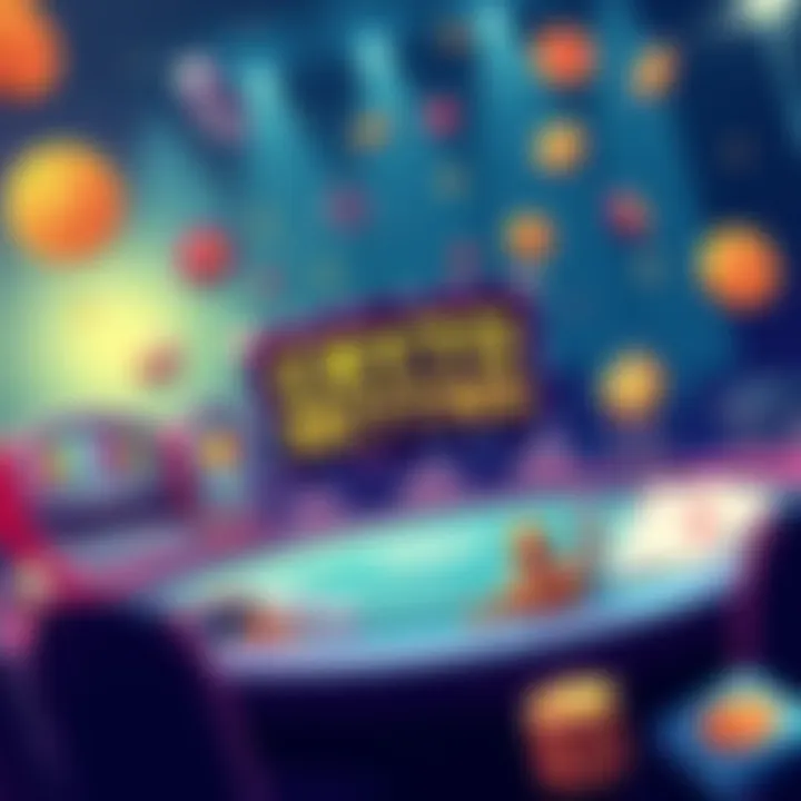 An illustration of various crypto casino games including plinko, blackjack, and poker with crypto symbols around them.