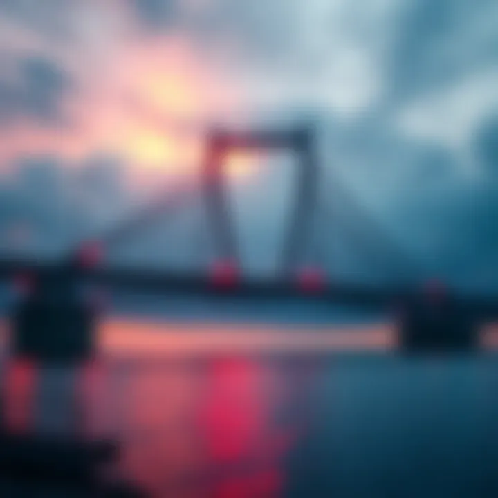 A digital representation of a broken bridge symbolizing security breaches in crypto transactions.