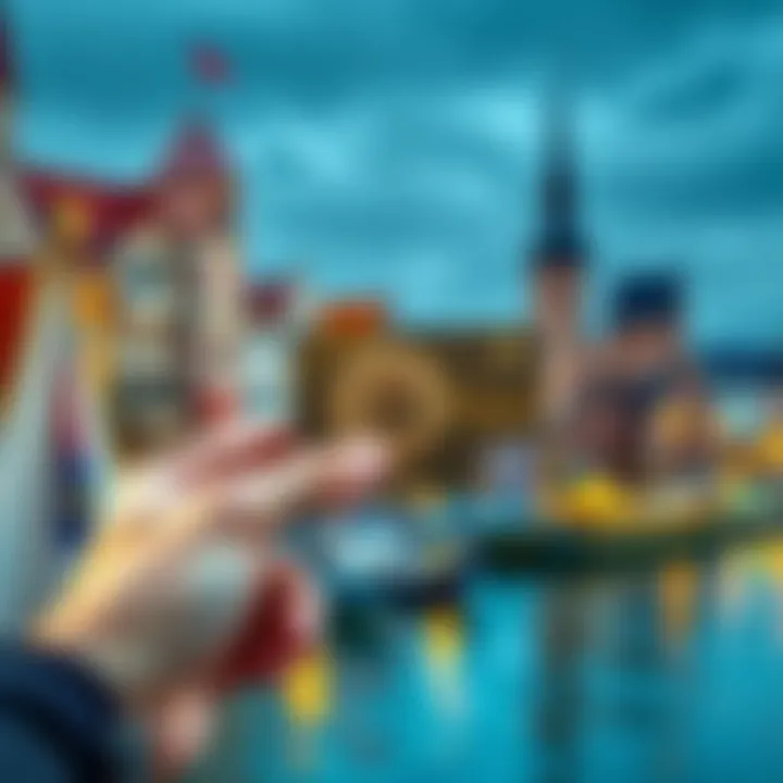 Crypto Cards for Europeans A person holding a crypto card with European landmarks in the background