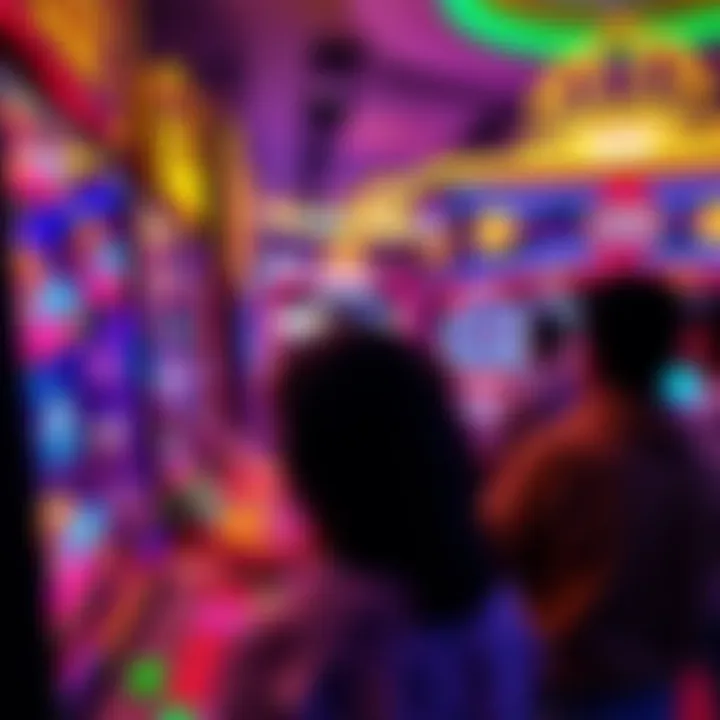 People enjoying a vibrant online casino interface with colorful graphics and gaming options, highlighting the thrill of crypto gambling.