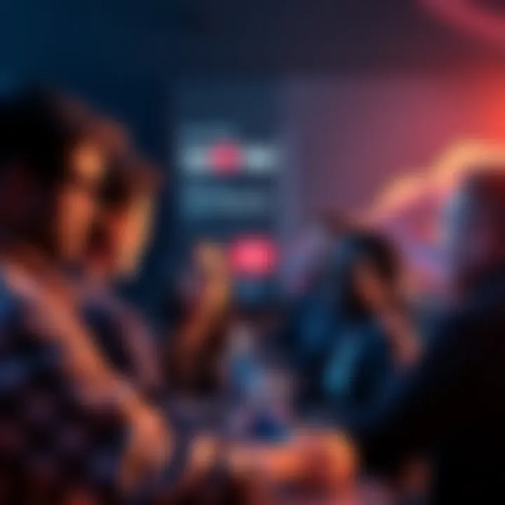 A diverse group of people discussing cryptocurrency analysis, with Ivan on Tech's YouTube channel in the background