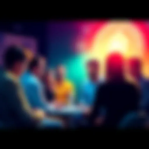People engaged in a discussion about cryptocurrency trends and news