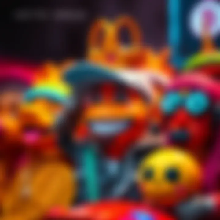 Colorful emojis representing the crypto community with a focus on a new emoji concept.