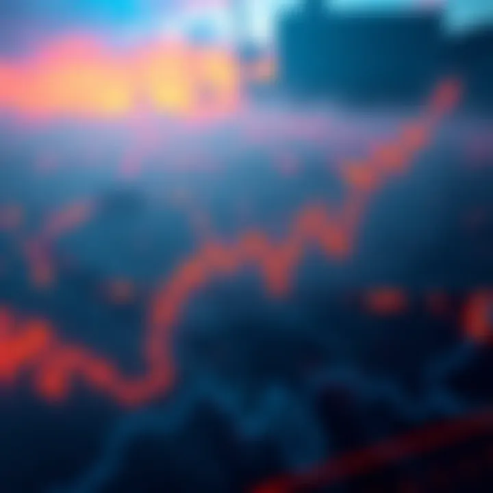 A graph showing a decline in cryptocurrency ETF flows against a backdrop of conflict-related tensions in the Gulf region.