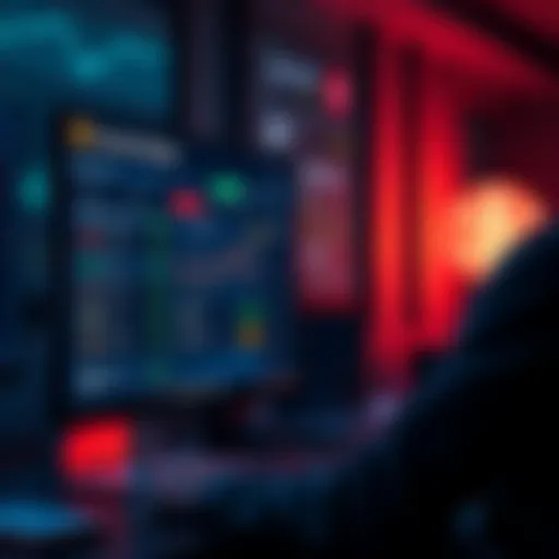 A beginner looking at a computer screen with cryptocurrency exchange options displayed, showing low fees, fast withdrawals, and customer support icons.