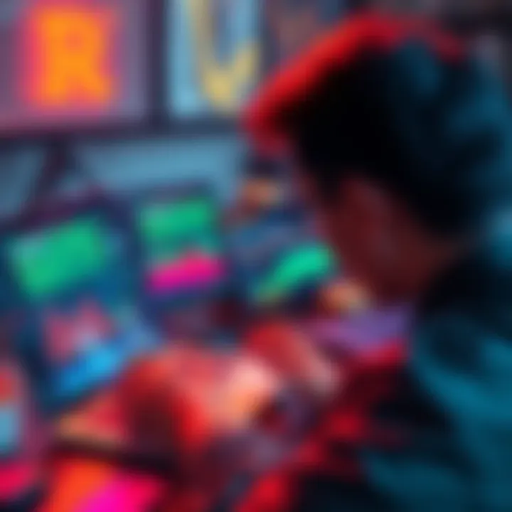 A person considering cryptocurrency exchange options with a laptop and charts on the screen, showing Revolut funds being converted into crypto.