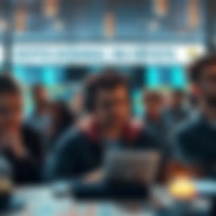 A group of people expressing frustration over high fees and slow withdrawals at a crypto exchange