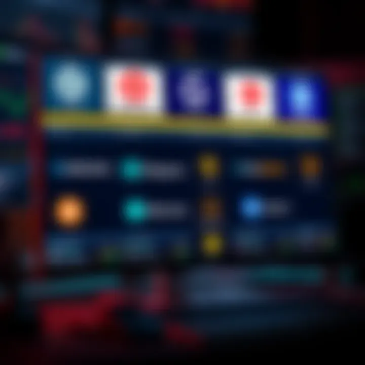 A computer screen showing various cryptocurrency exchange platforms with logos, focusing on staking options and user-friendly interfaces for French residents.