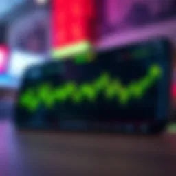 Screenshot showing flatline in live crypto price movements on the Robinhood app