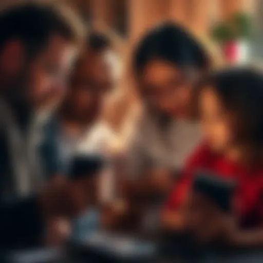 A family discussing a Ledger hardware wallet while looking concerned