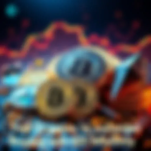 A collection of popular cryptocurrencies like Chainlink, HBAR, XLM, BTC, and ETH, representing investment choices for a monthly budget.