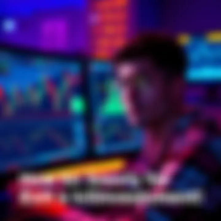 A person looking at price charts on a computer screen with worried facial expression, indicating uncertainty in cryptocurrency investment decisions.