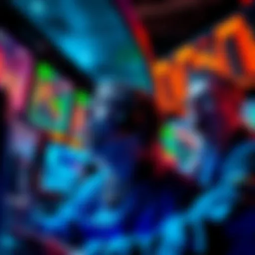 Traders reacting to a sudden $1 billion liquidation in the cryptocurrency market, showing shocked expressions and fluctuating charts on screens.