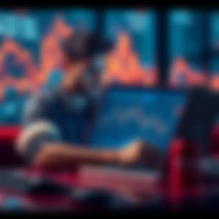 A person looking worried while checking cryptocurrency charts on a laptop, symbolizing loss in investments