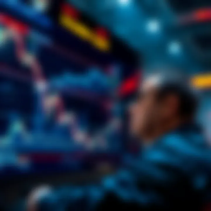 Crypto Market Downturn A graph showing a significant decline in cryptocurrency prices with a worried investor looking at the screen.