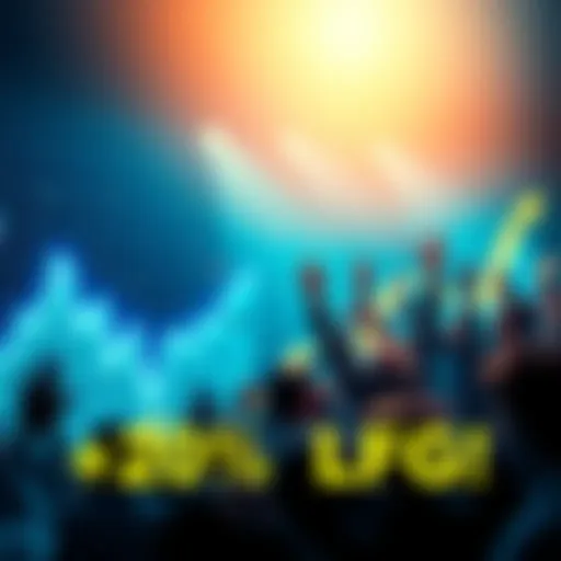 Graph showing cryptocurrency prices rising with enthusiastic investors celebrating